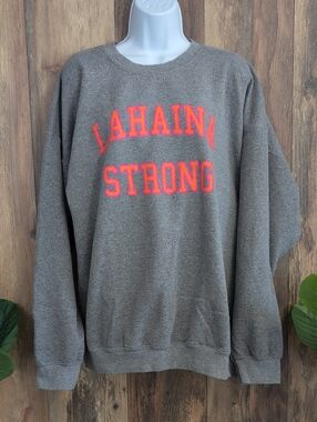 The Shop Forward Lahaina Strong Unisex Gray Crewneck Sweatshirt 2XL     W347